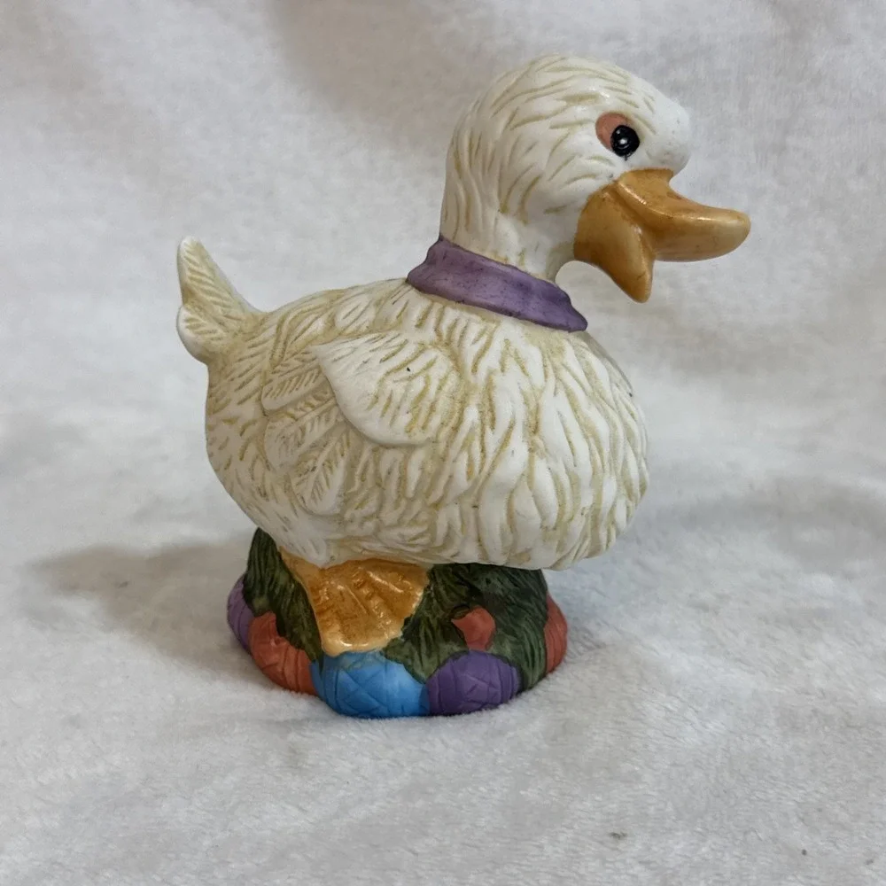 Vintage Pair‎ Ceramic Duck Figurines Spring Pastel Decor Display Collectible
